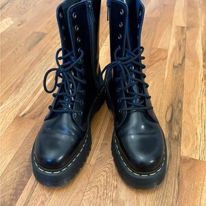 Dr. Martens Black Leather Side Zip Boots
